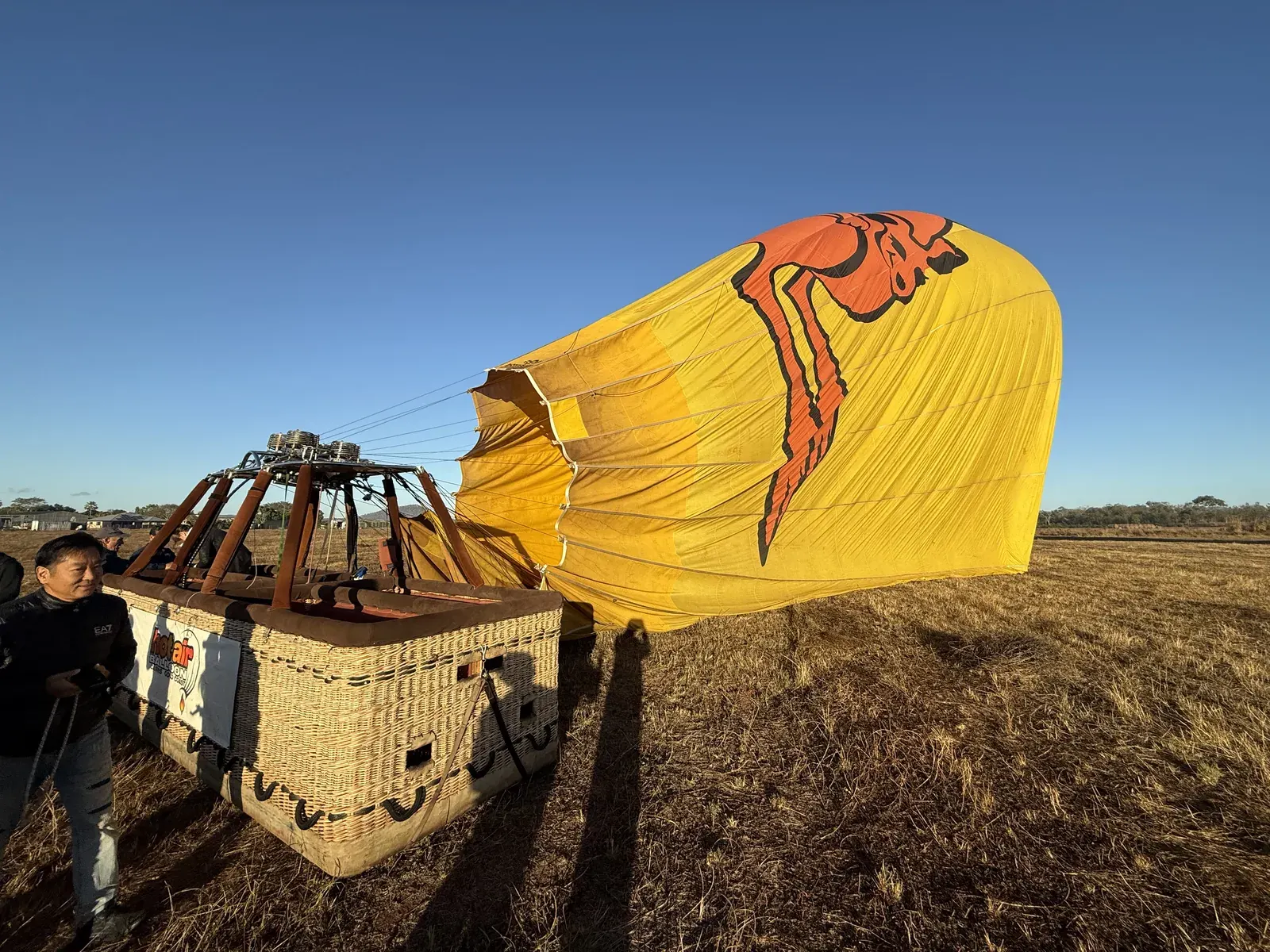 Back on the ground after our balloon flight
