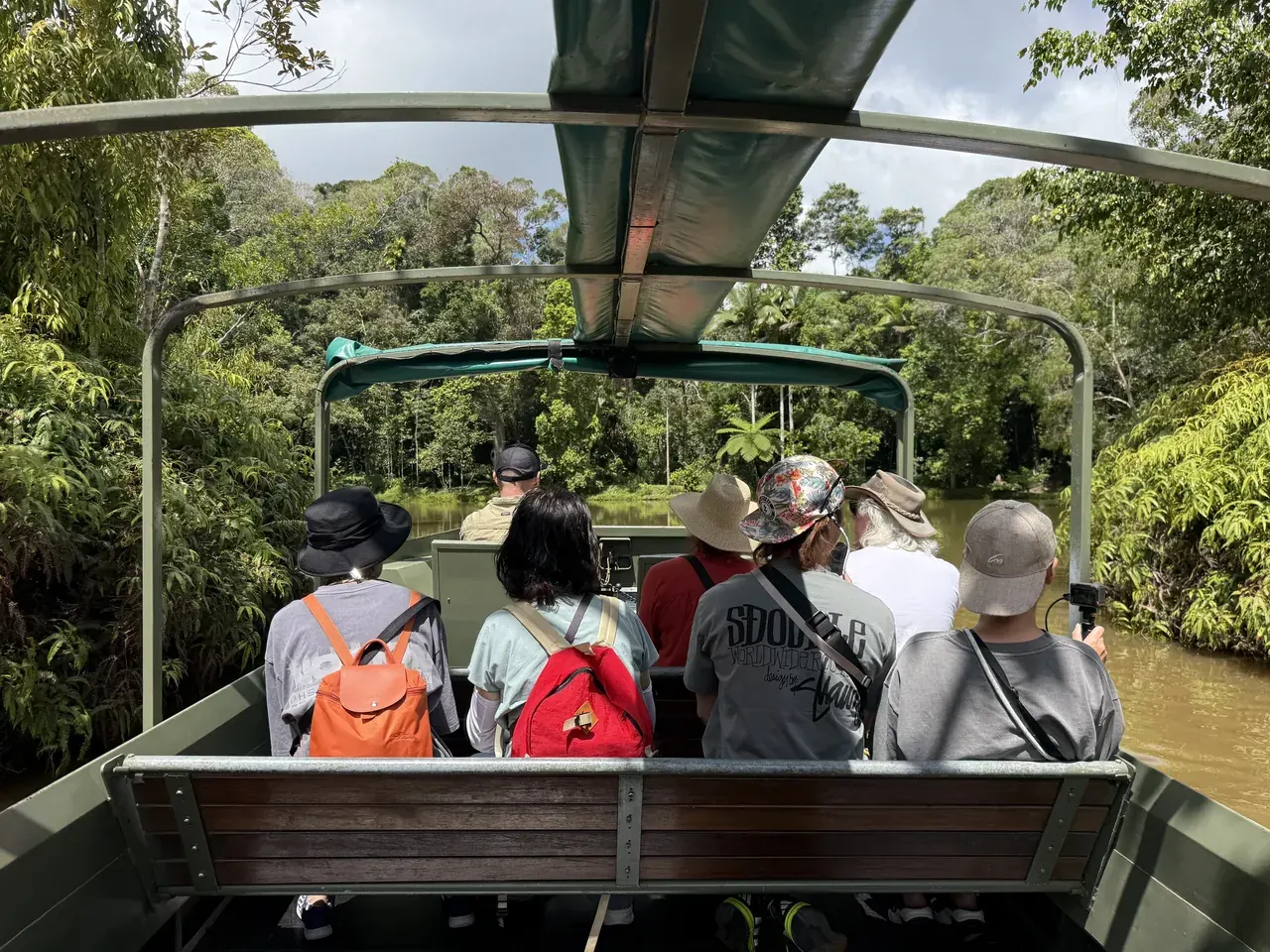 Passengers on the Army Duck during the river section