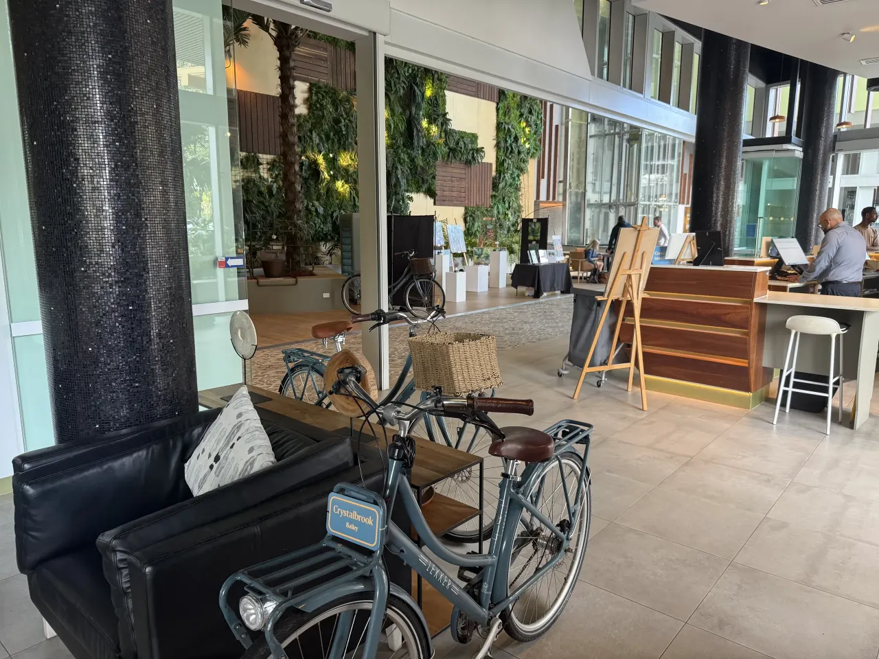 Bicycles and artwork in the Crystalbrook Bailey lobby