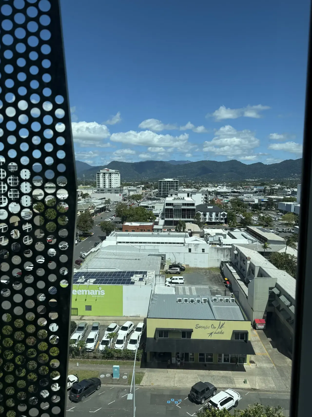 City and mountains from our hotel window